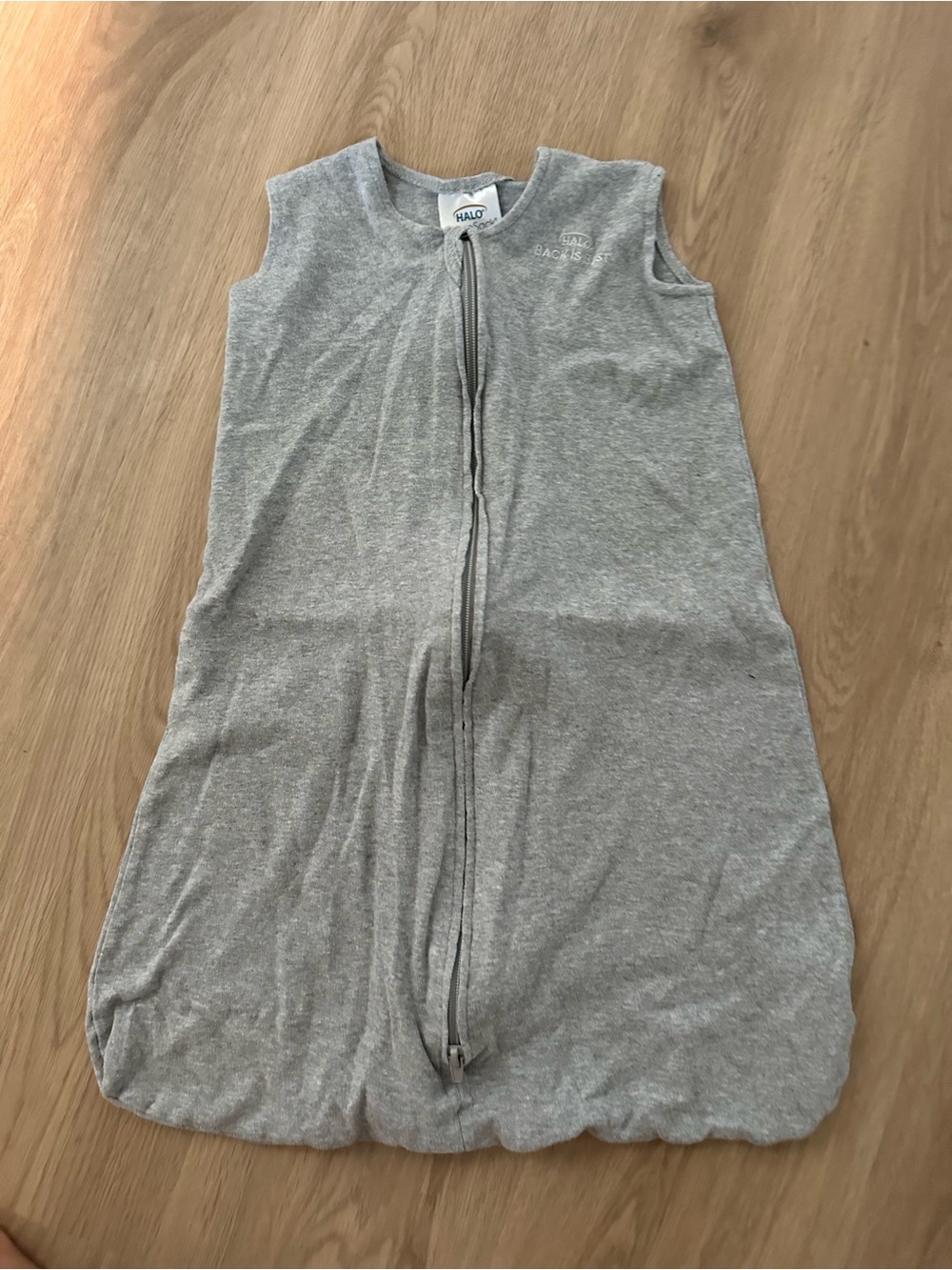 Halo Grey Sleeveless Baby Sleep Sack with Front Zipper